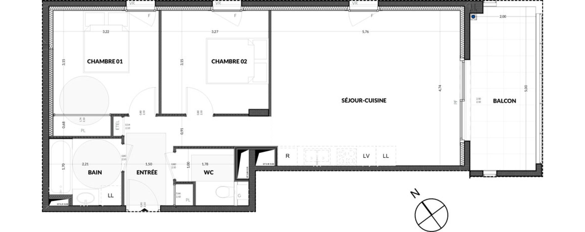 Appartement T3 de 62,90 m2 &agrave; Amancy Centre