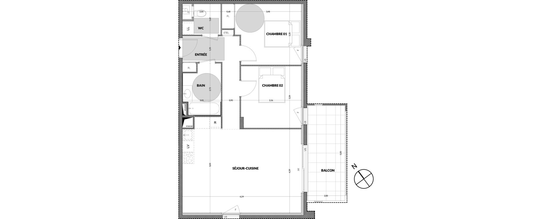 Appartement T3 de 65,50 m2 &agrave; Amancy Centre