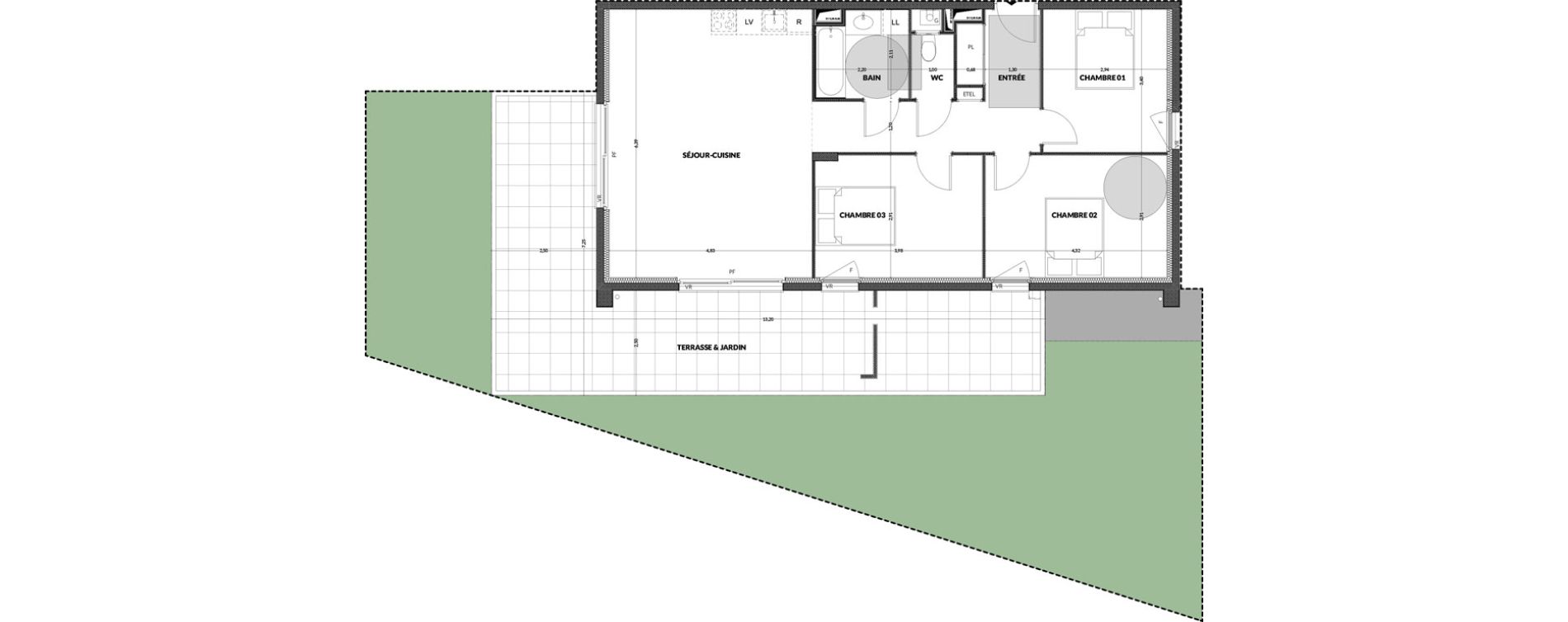 Appartement T4 de 81,80 m2 &agrave; Amancy Centre
