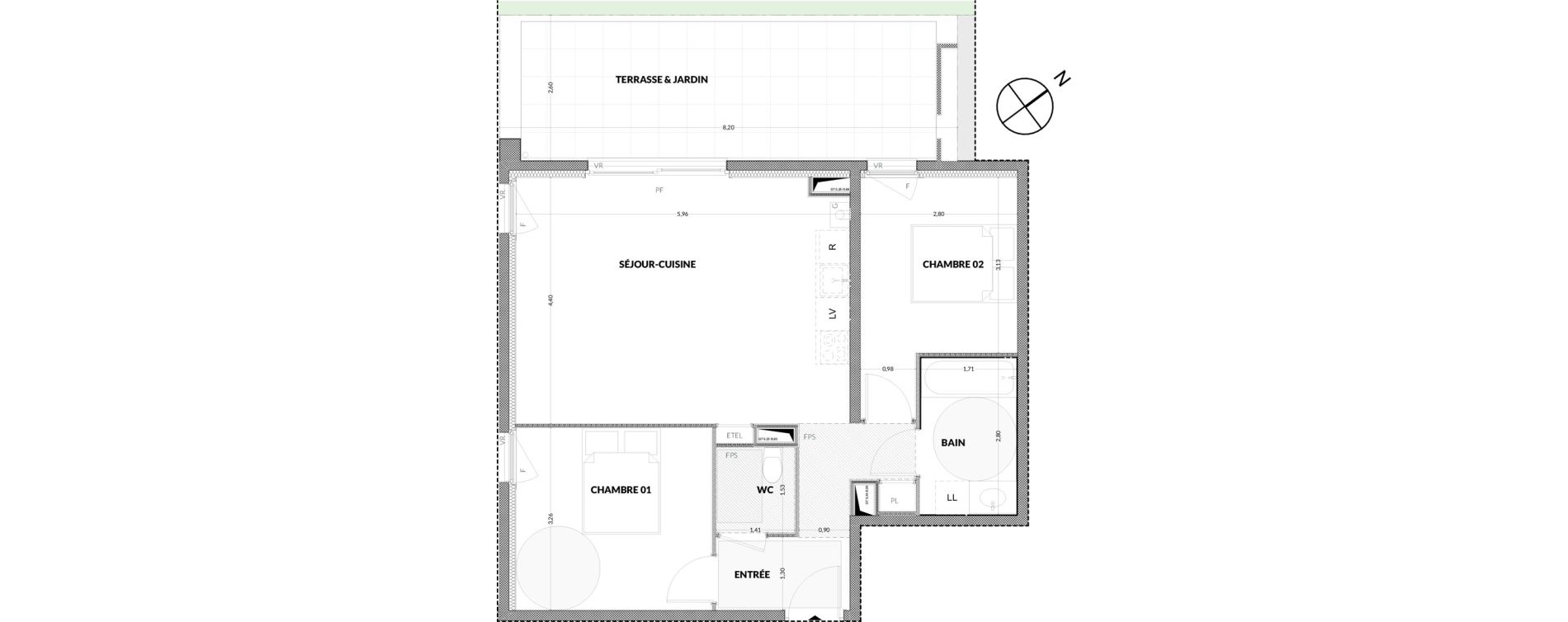Appartement T3 de 61,00 m2 &agrave; Amancy Centre
