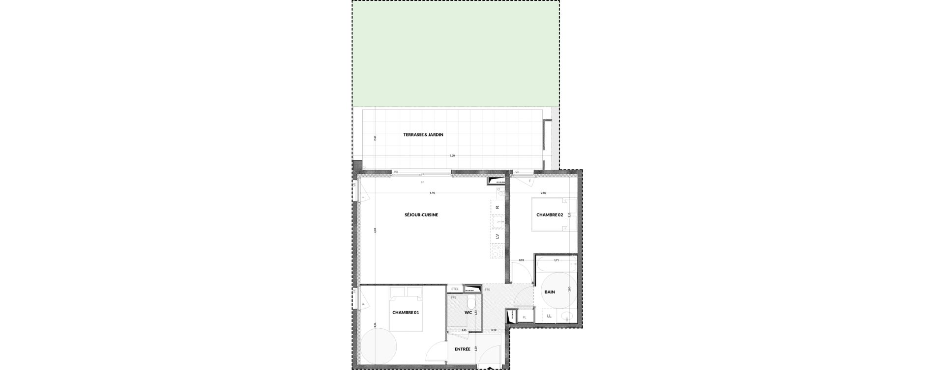 Appartement T3 de 61,00 m2 &agrave; Amancy Centre