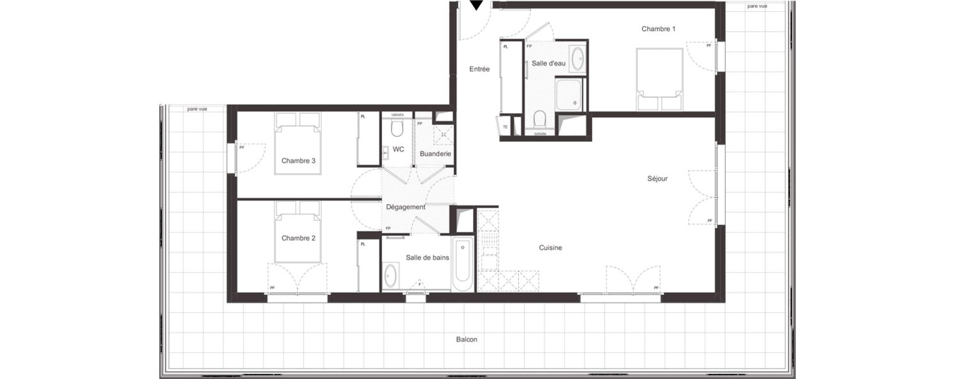 Appartement T4 de 95,00 m2 &agrave; Ambilly Centre