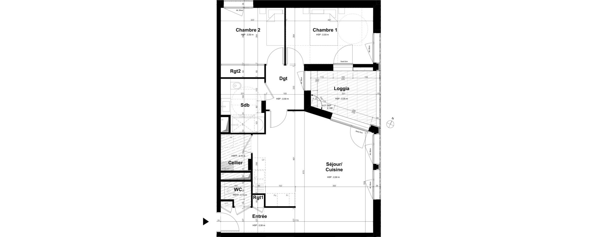 Appartement T3 de 73,06 m2 &agrave; Ambilly Etoile