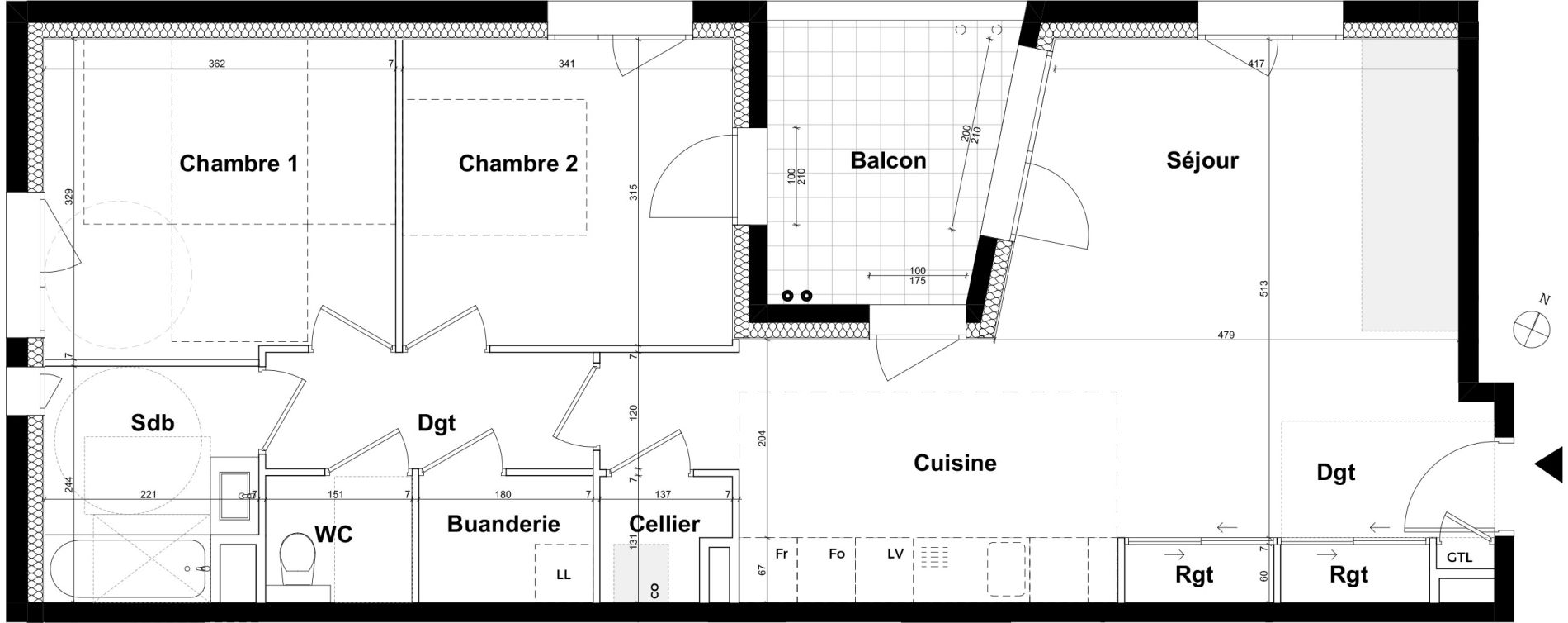 Appartement T3 de 73,18 m2 &agrave; Ambilly Etoile