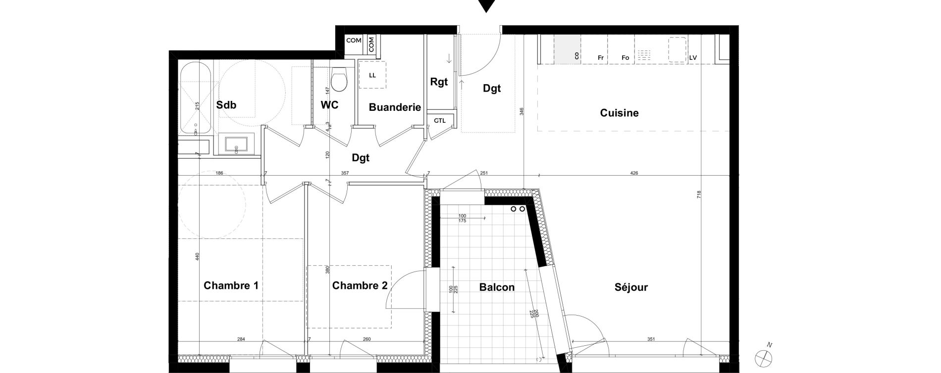 Appartement T3 de 72,56 m2 &agrave; Ambilly Etoile