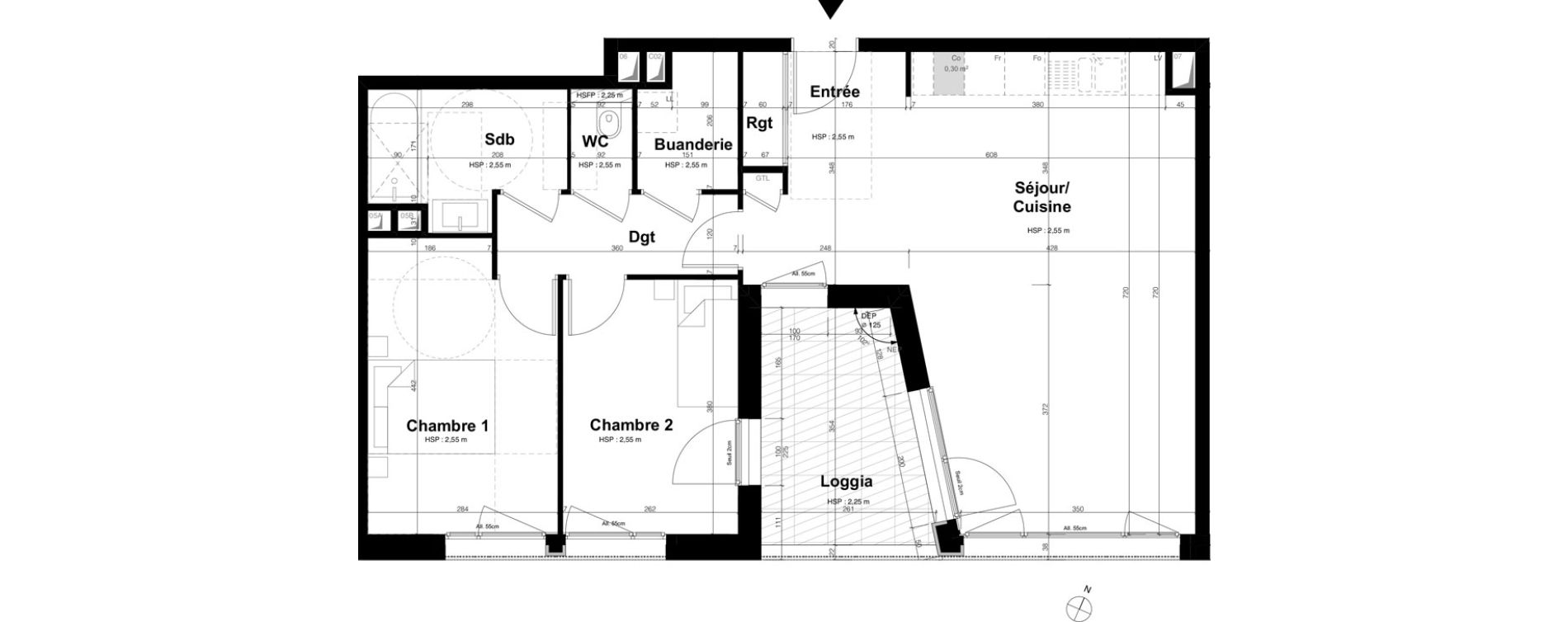 Appartement T3 de 72,74 m2 &agrave; Ambilly Etoile