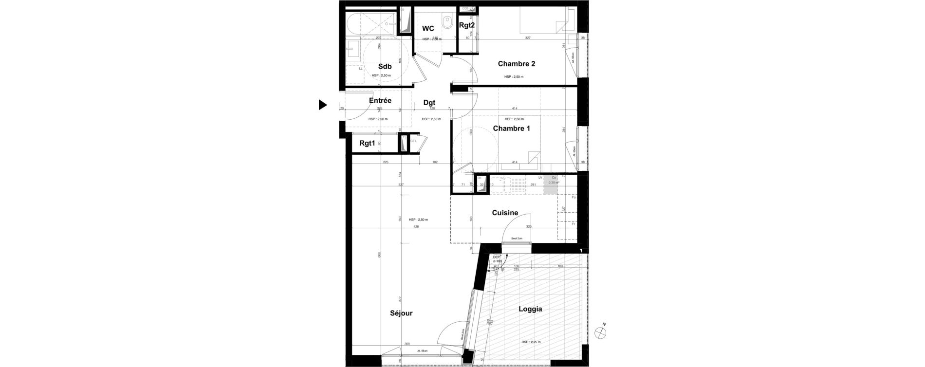 Appartement T3 de 70,41 m2 &agrave; Ambilly Etoile