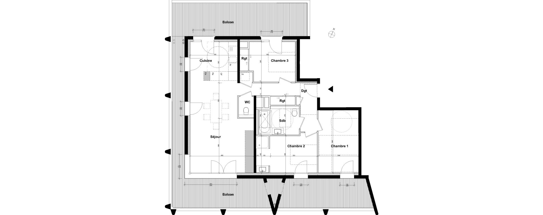 Appartement T4 de 86,89 m2 &agrave; Ambilly Etoile