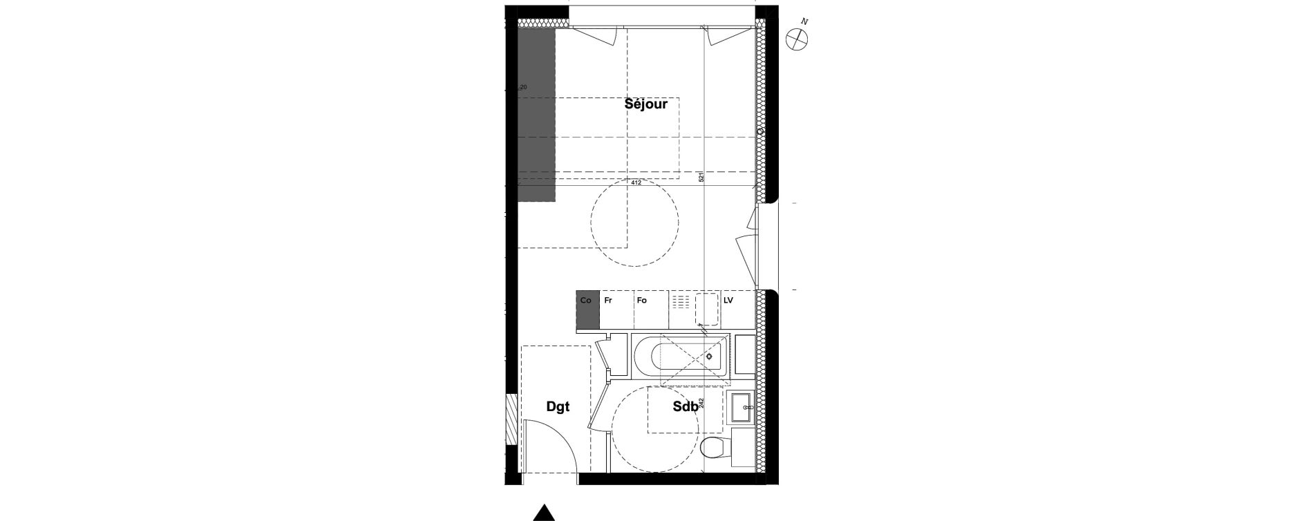 Appartement T1 de 30,33 m2 &agrave; Ambilly Etoile