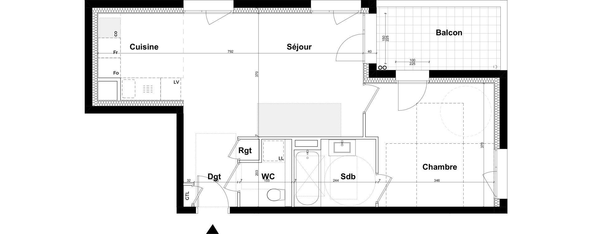 Appartement T2 de 49,98 m2 &agrave; Ambilly Etoile