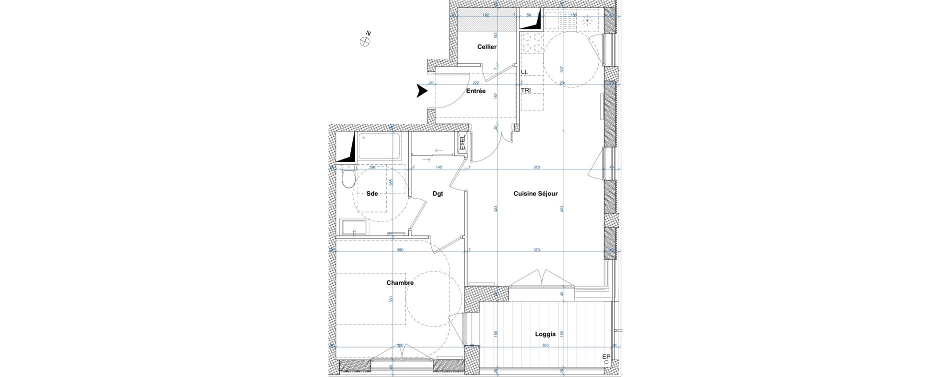 Appartement T2 de 49,75 m2 &agrave; Ambilly Etoile
