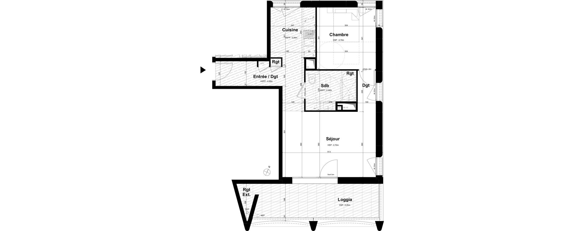Appartement T2 de 52,30 m2 &agrave; Ambilly Etoile