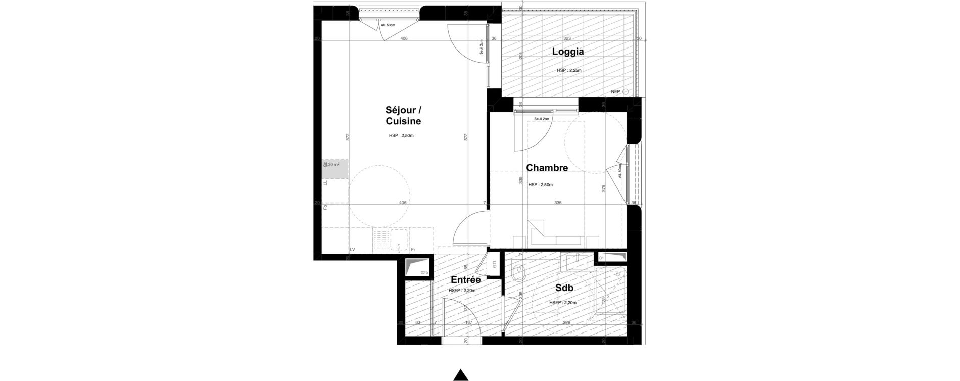 Appartement T2 de 44,13 m2 &agrave; Ambilly Etoile