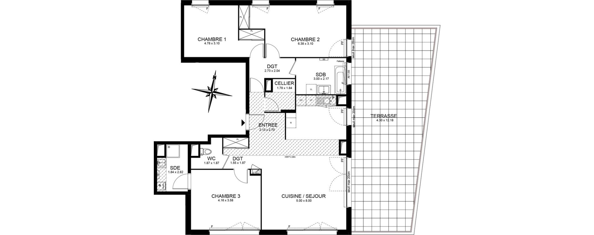 Appartement T4 de 109,12 m2 &agrave; Ambilly Centre