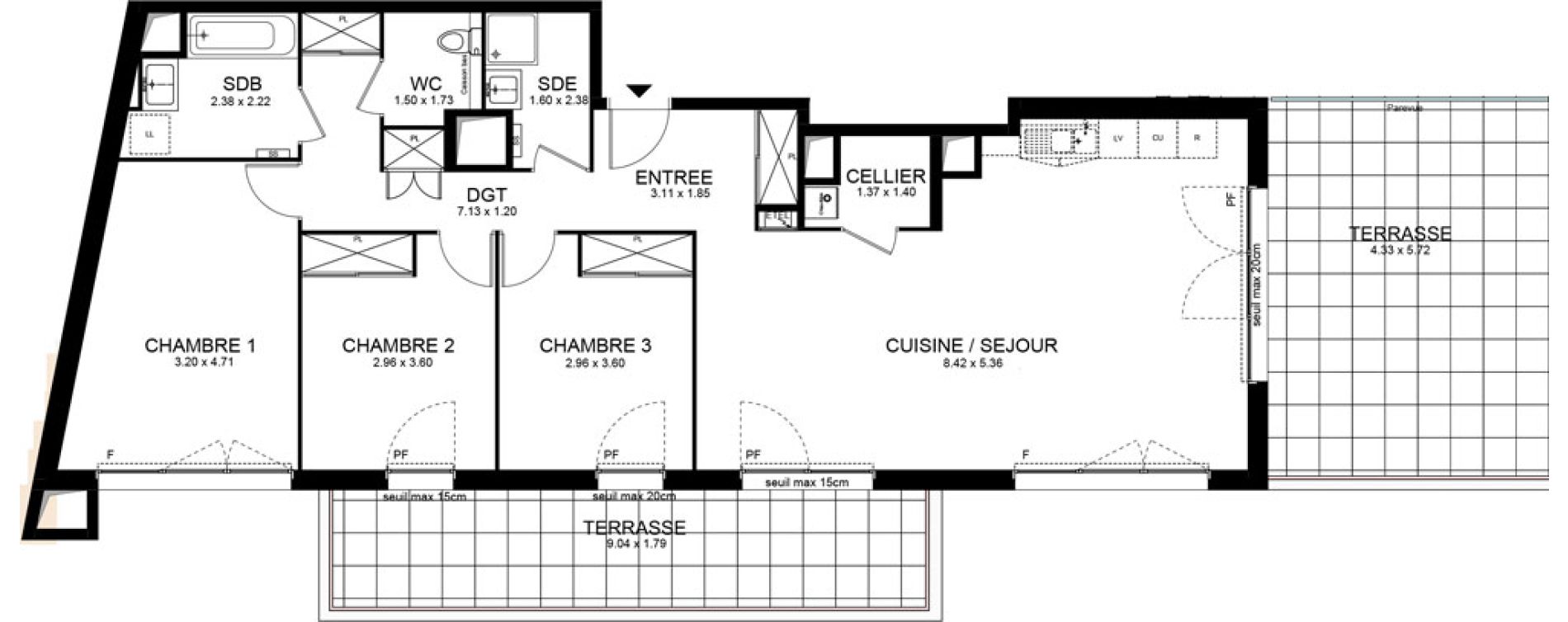 Appartement T4 de 100,60 m2 &agrave; Ambilly Centre