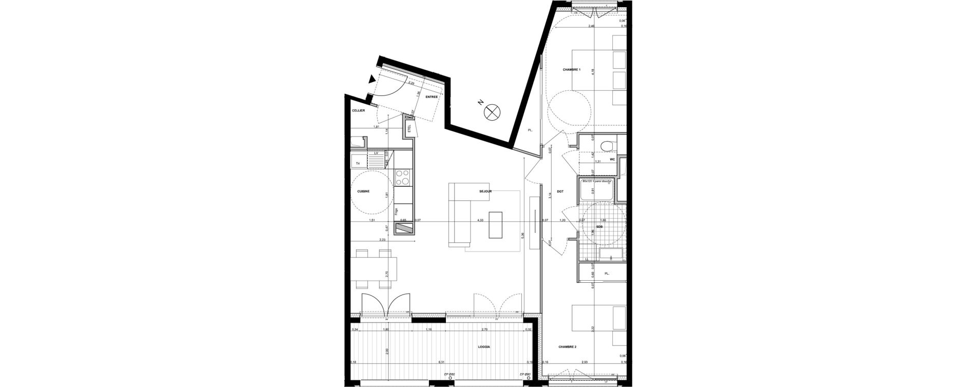 Appartement T3 de 80,56 m2 à Ambilly Centre