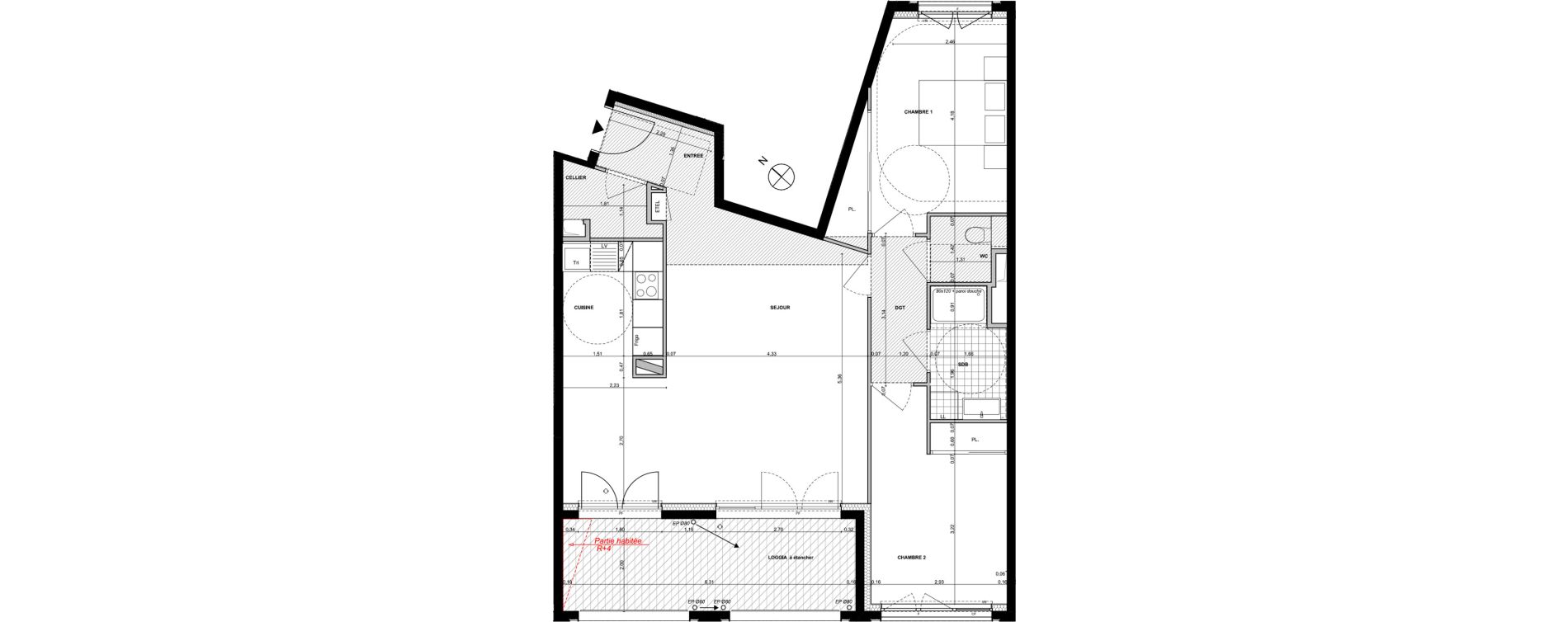 Appartement T3 de 80,56 m2 &agrave; Ambilly Centre