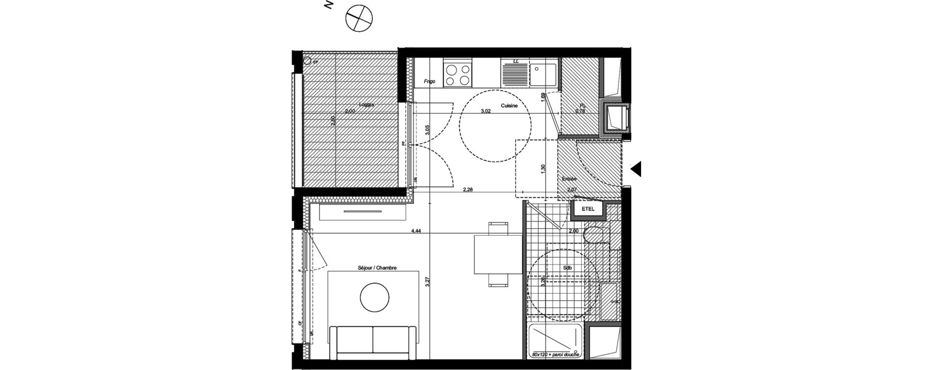 Appartement T1 de 32,16 m2 &agrave; Ambilly Centre