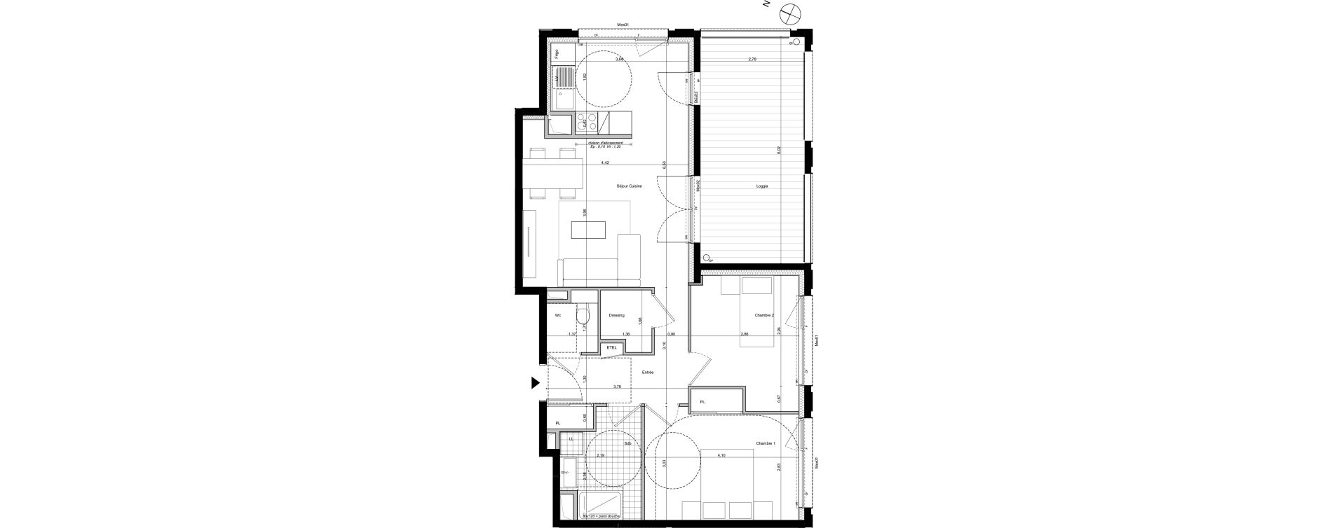 Appartement T3 de 65,37 m2 &agrave; Ambilly Centre