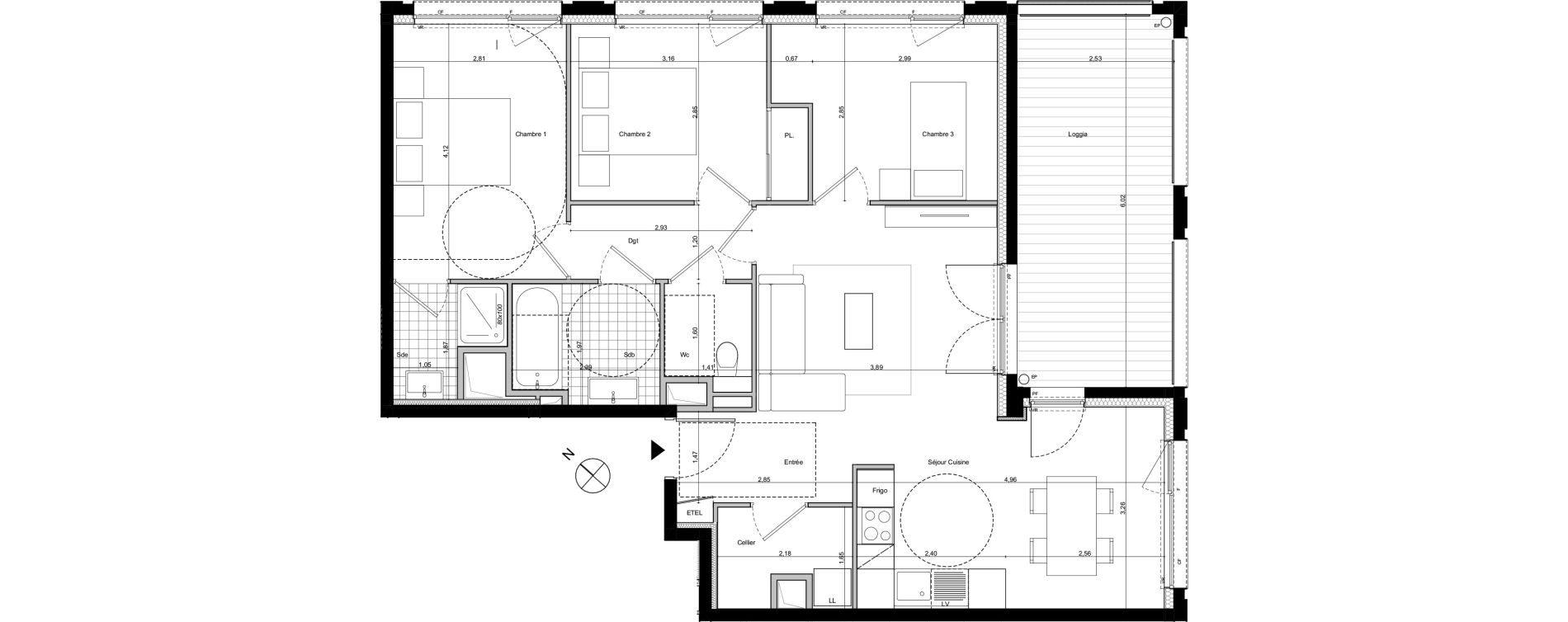 Appartement T4 de 80,20 m2 &agrave; Ambilly Centre