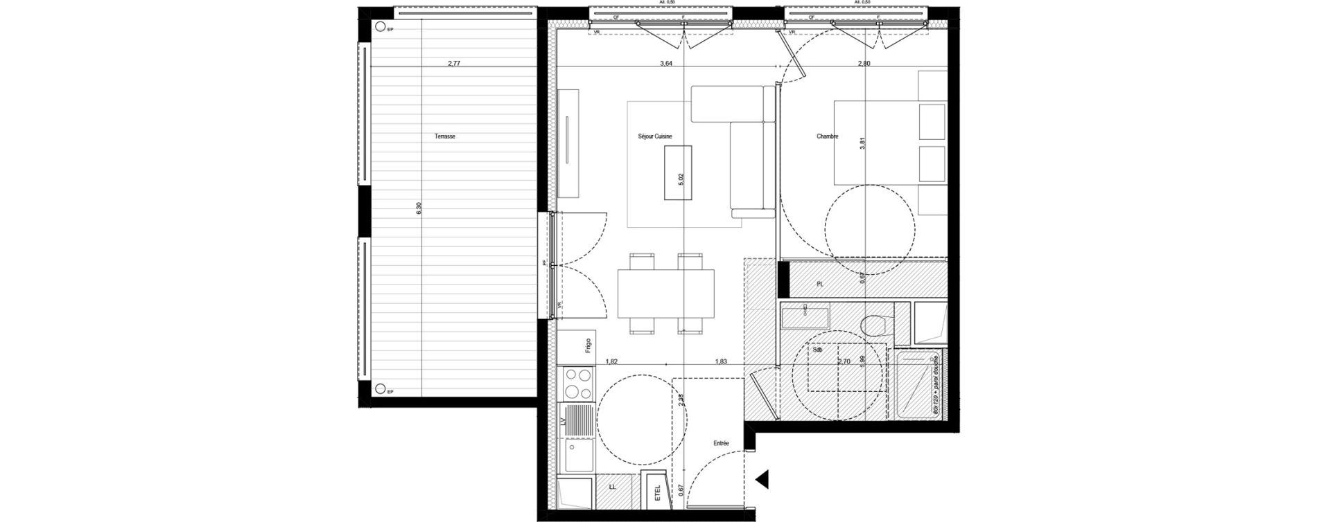 Appartement T2 de 44,80 m2 &agrave; Ambilly Centre