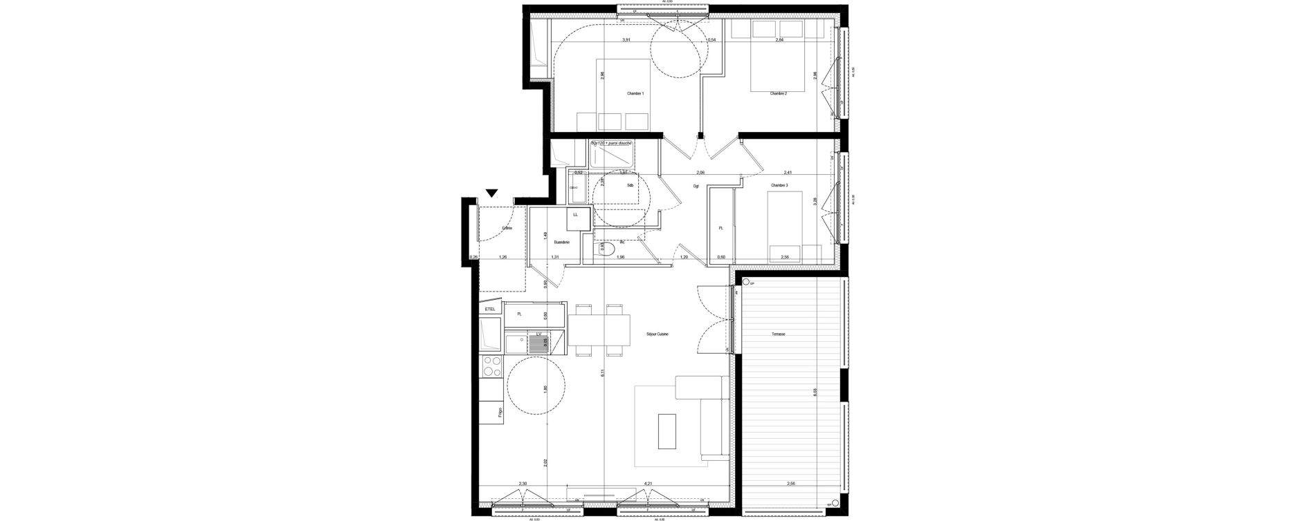 Appartement T4 de 84,88 m2 &agrave; Ambilly Centre