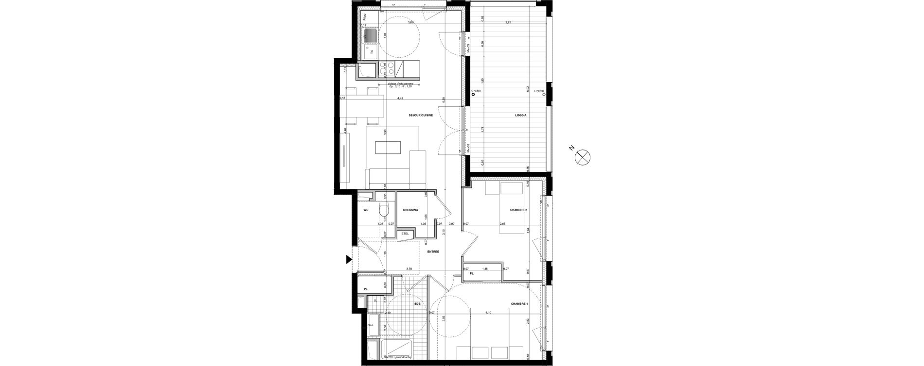 Appartement T3 de 65,18 m2 &agrave; Ambilly Centre