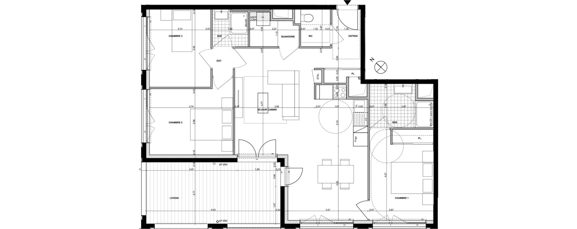 Appartement T4 de 85,83 m2 à Ambilly Centre