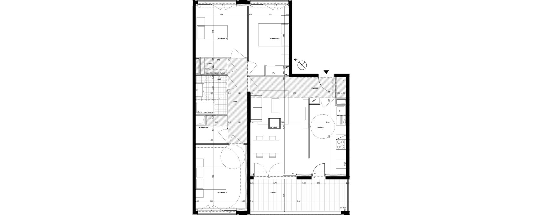 Appartement T4 de 83,53 m2 &agrave; Ambilly Centre