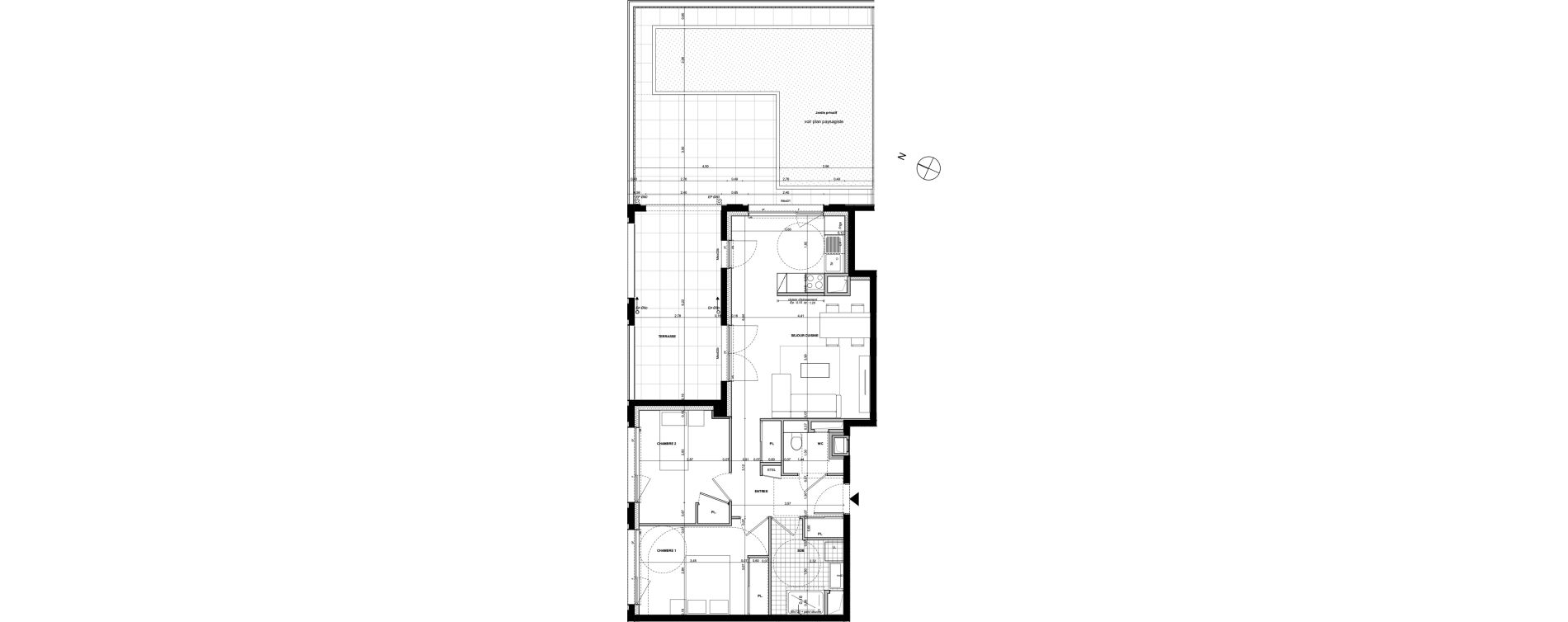 Appartement T3 de 63,74 m2 &agrave; Ambilly Centre