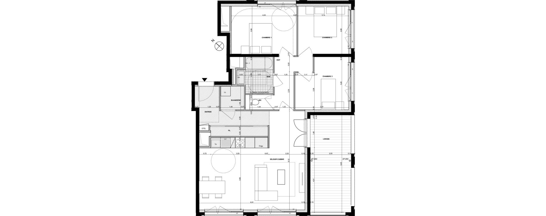 Appartement T4 de 84,21 m2 à Ambilly Centre