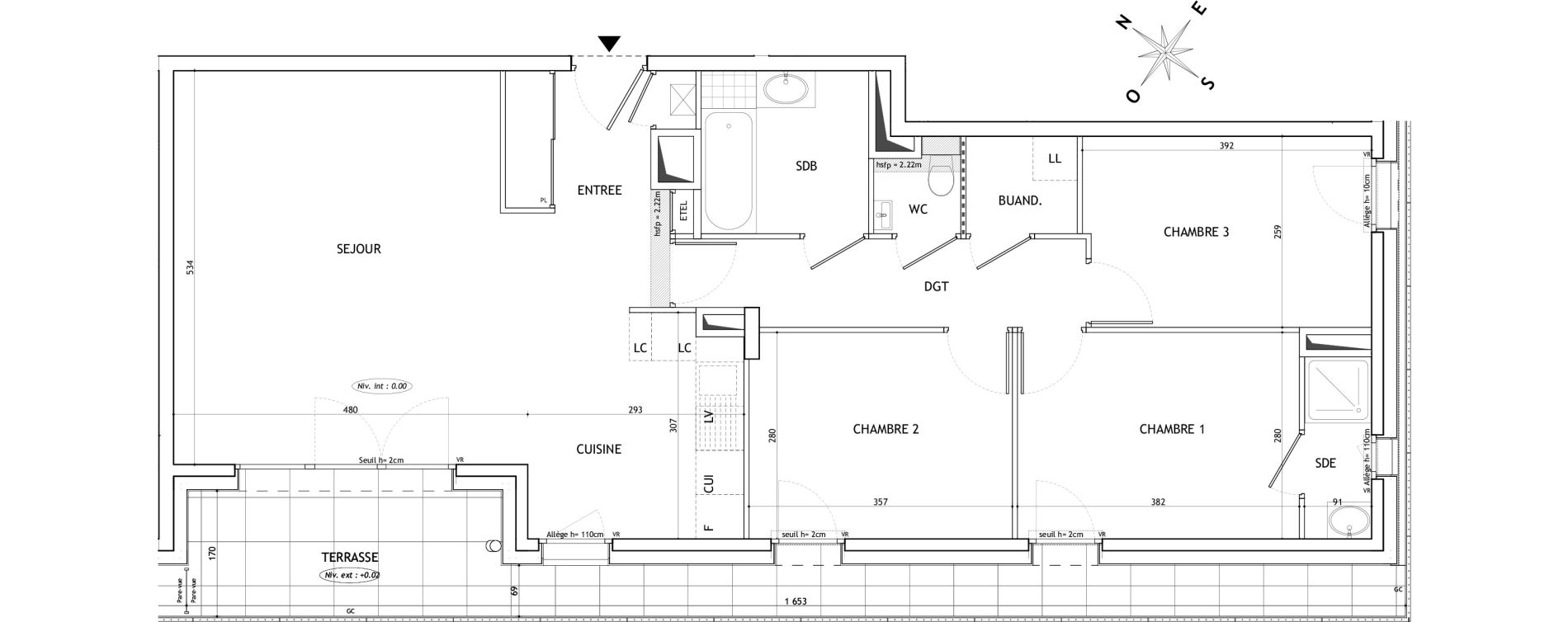 Appartement T4 de 88,11 m2 &agrave; Ambilly Centre