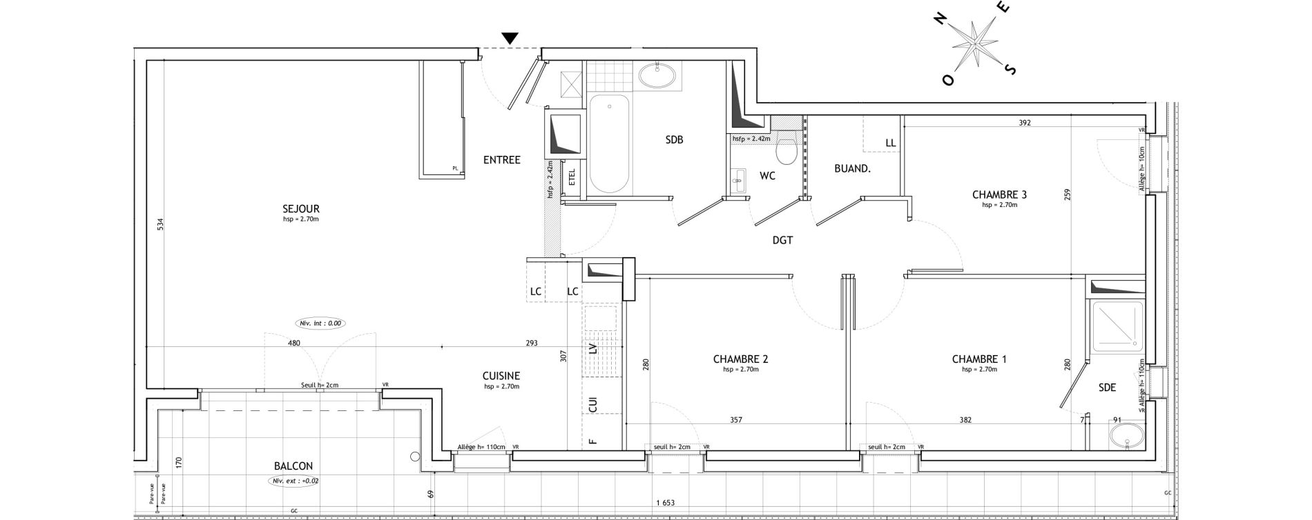 Appartement T4 de 88,11 m2 &agrave; Ambilly Centre