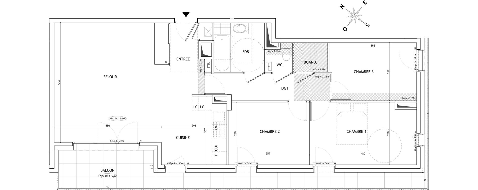 Appartement T4 de 88,11 m2 &agrave; Ambilly Centre