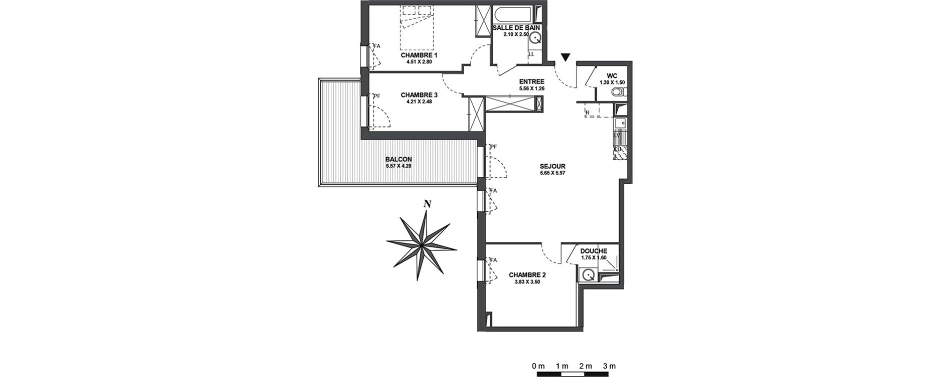 Appartement T4 de 90,72 m2 &agrave; Ambilly Centre