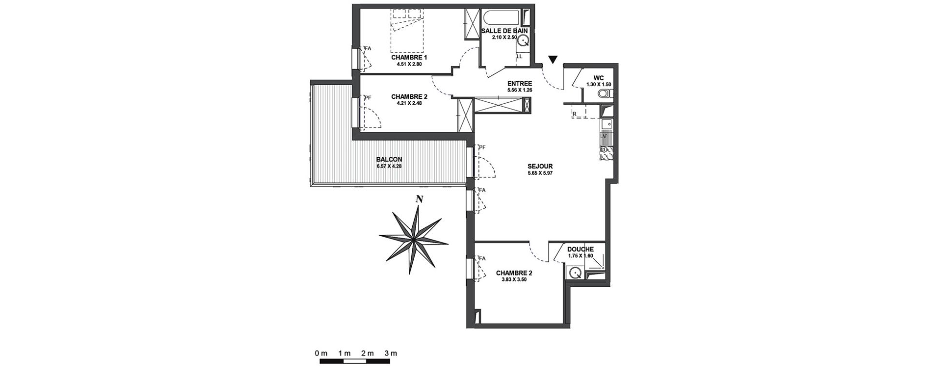 Appartement T4 de 90,72 m2 &agrave; Ambilly Centre