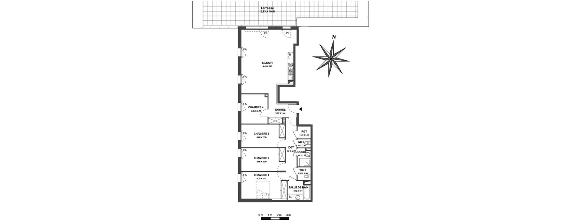 Appartement T5 de 113,61 m2 &agrave; Ambilly Centre