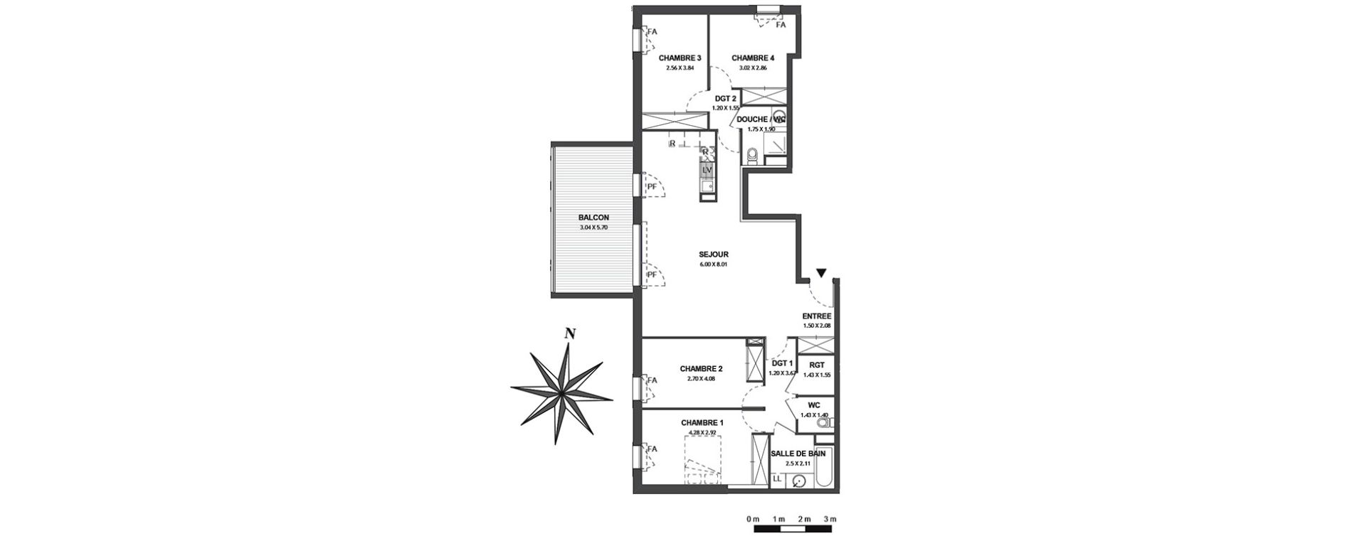 Appartement T5 de 113,61 m2 &agrave; Ambilly Centre