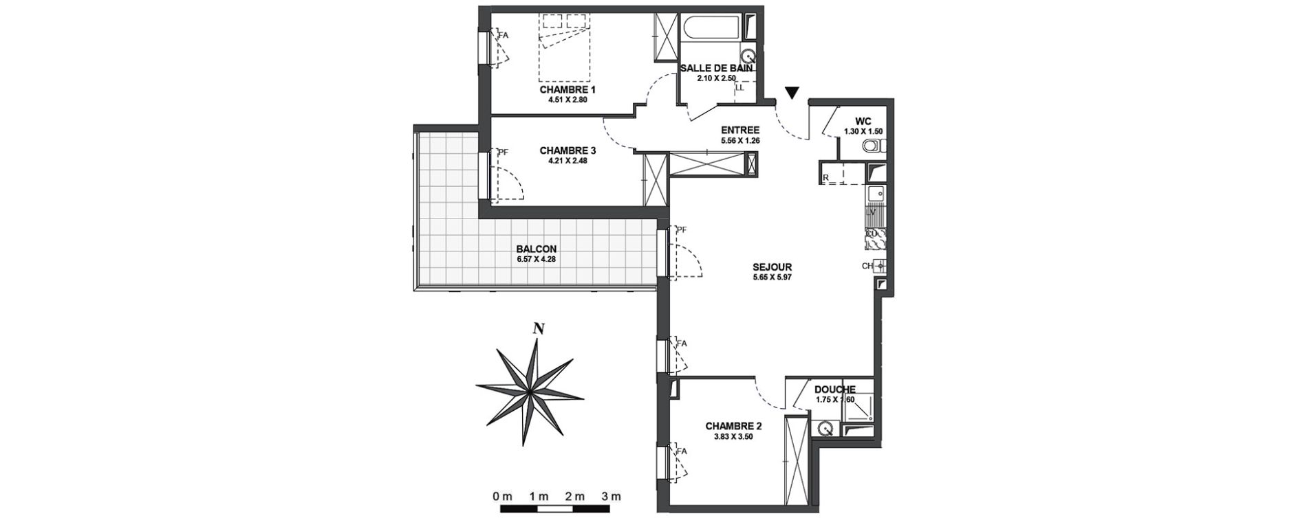 Appartement T4 de 90,63 m2 &agrave; Ambilly Centre