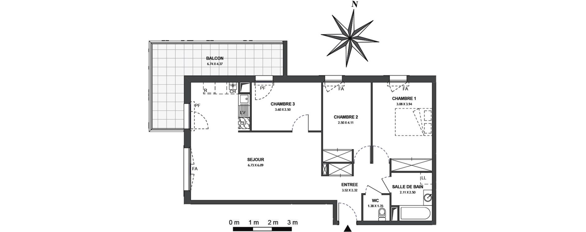Appartement T4 de 78,94 m2 &agrave; Ambilly Centre