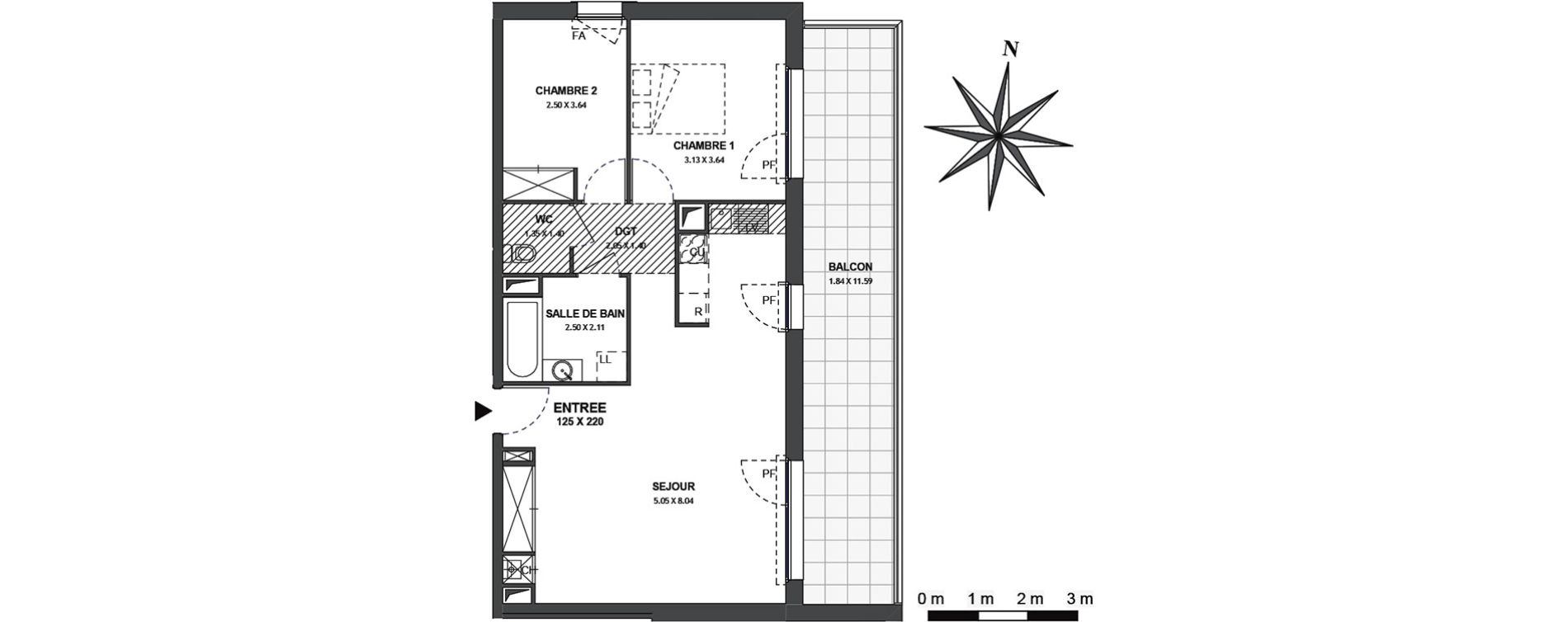 Appartement T3 de 65,22 m2 &agrave; Ambilly Centre