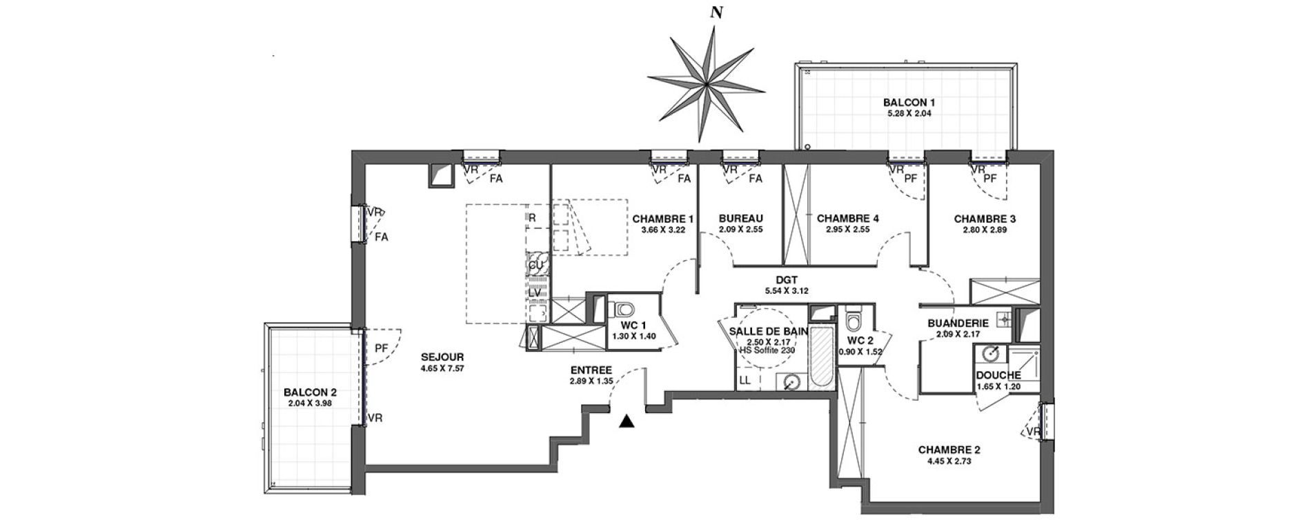 Appartement T5 de 116,70 m2 &agrave; Ambilly Centre