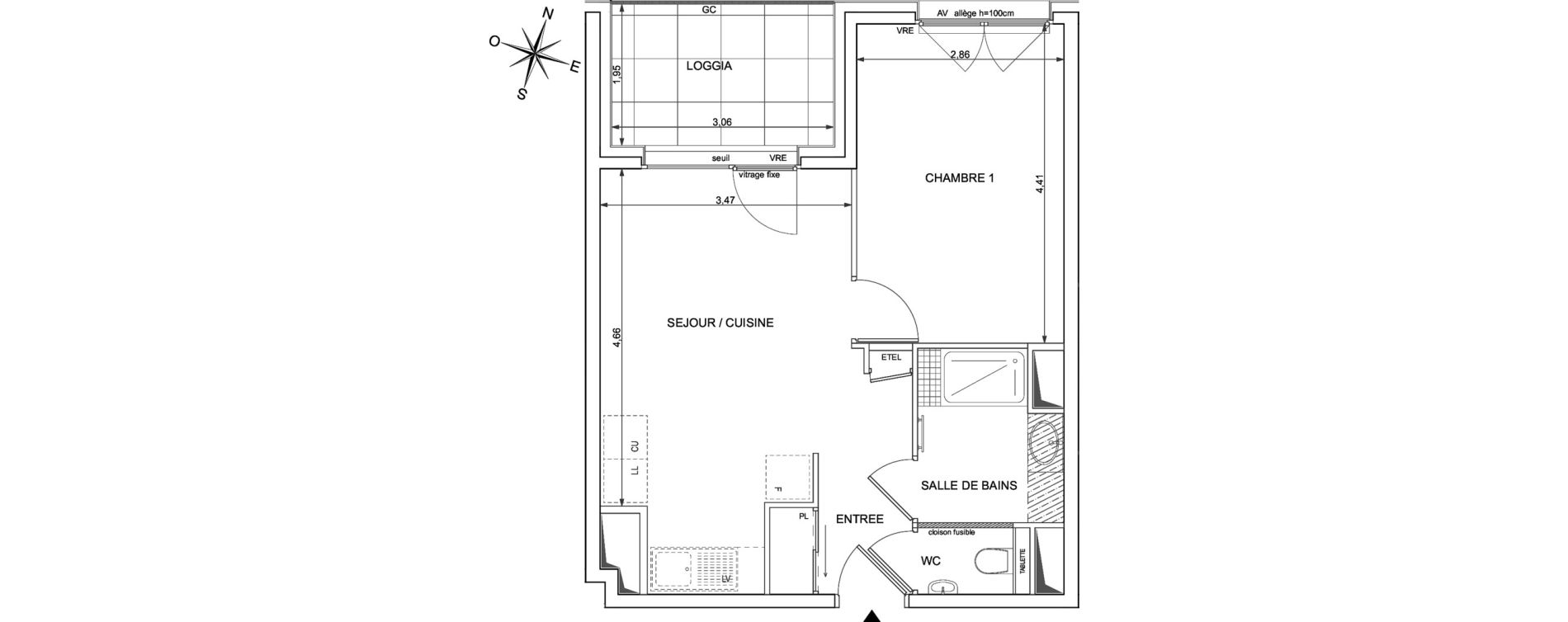 Appartement T3 de 63,22 m2 &agrave; Ambilly Centre