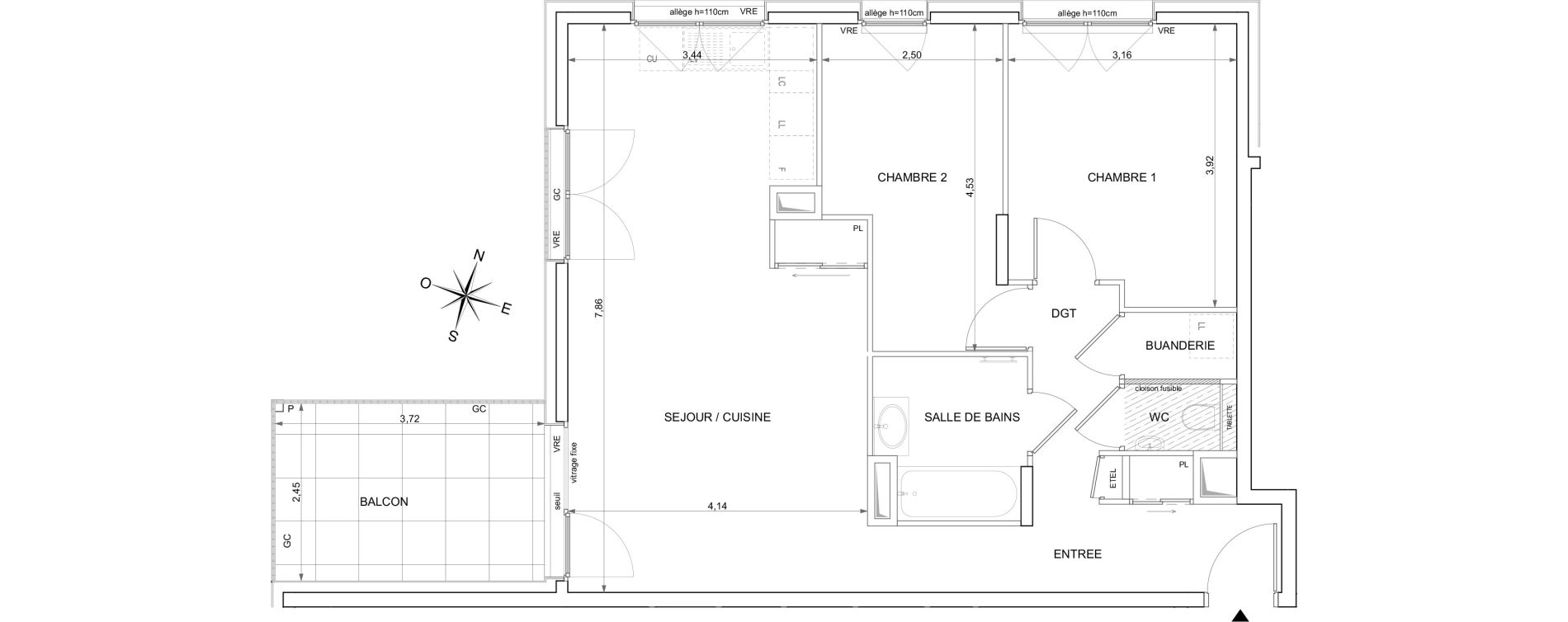 Appartement T3 de 69,73 m2 &agrave; Ambilly Centre