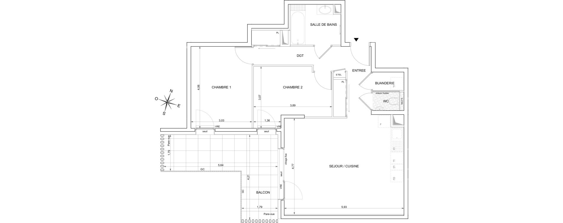 Appartement T3 de 69,50 m2 &agrave; Ambilly Centre