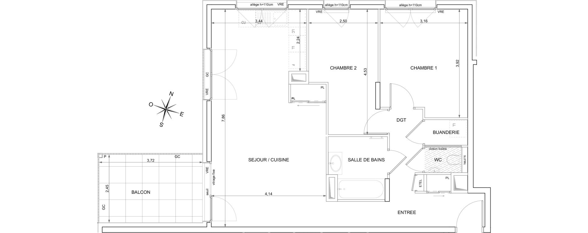 Appartement T3 de 69,73 m2 &agrave; Ambilly Centre