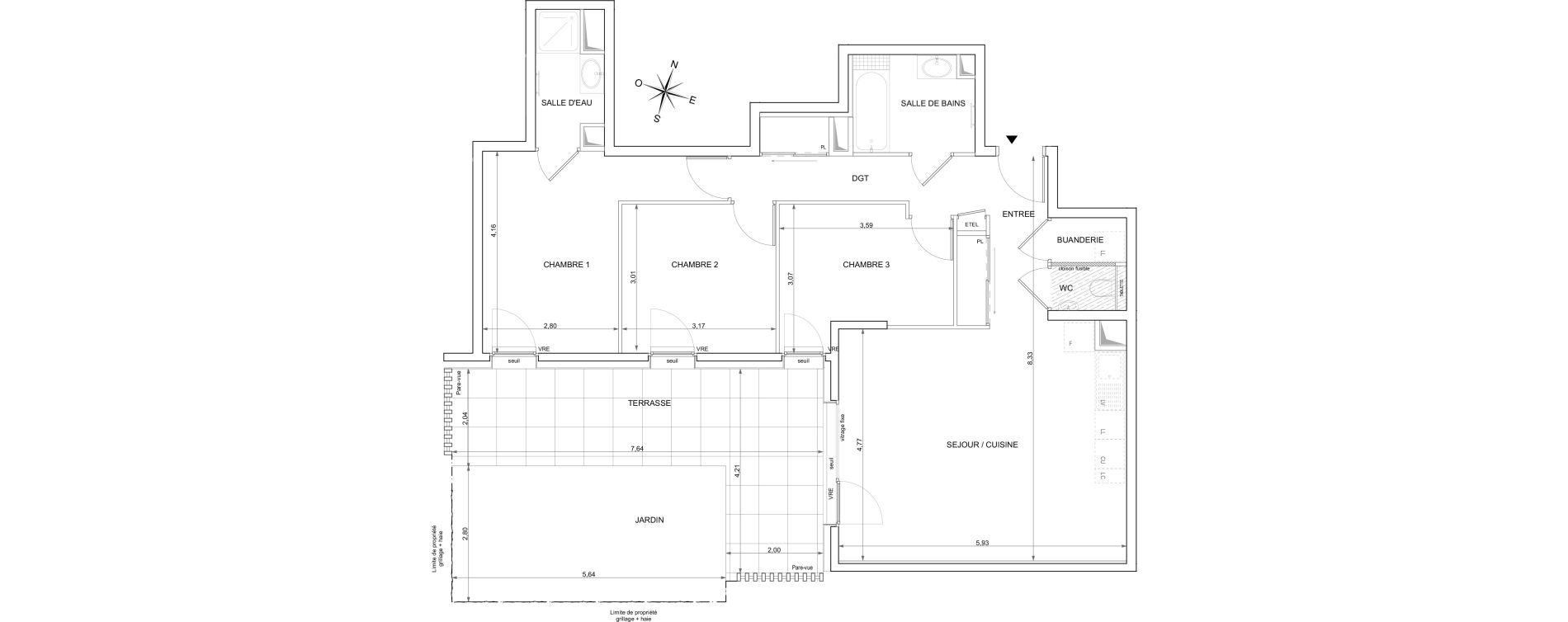 Appartement T4 de 83,67 m2 &agrave; Ambilly Centre
