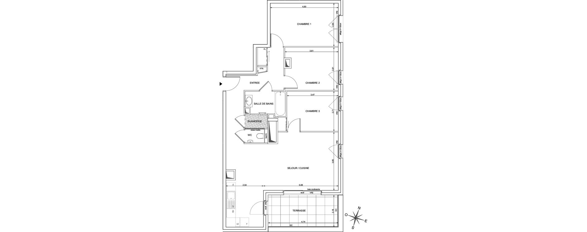 Appartement T4 de 85,05 m2 &agrave; Ambilly Centre