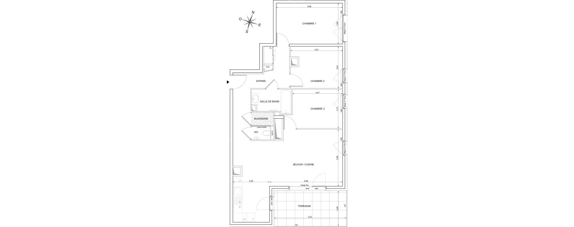 Appartement T4 de 84,60 m2 &agrave; Ambilly Centre