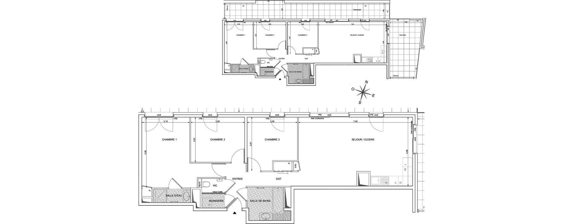 Appartement T4 de 87,48 m2 &agrave; Ambilly Centre